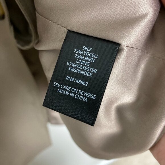 Torrid Stone Short Sleeve Linen Blazer Tan Womens 1X NWT - Picture 6 of 8